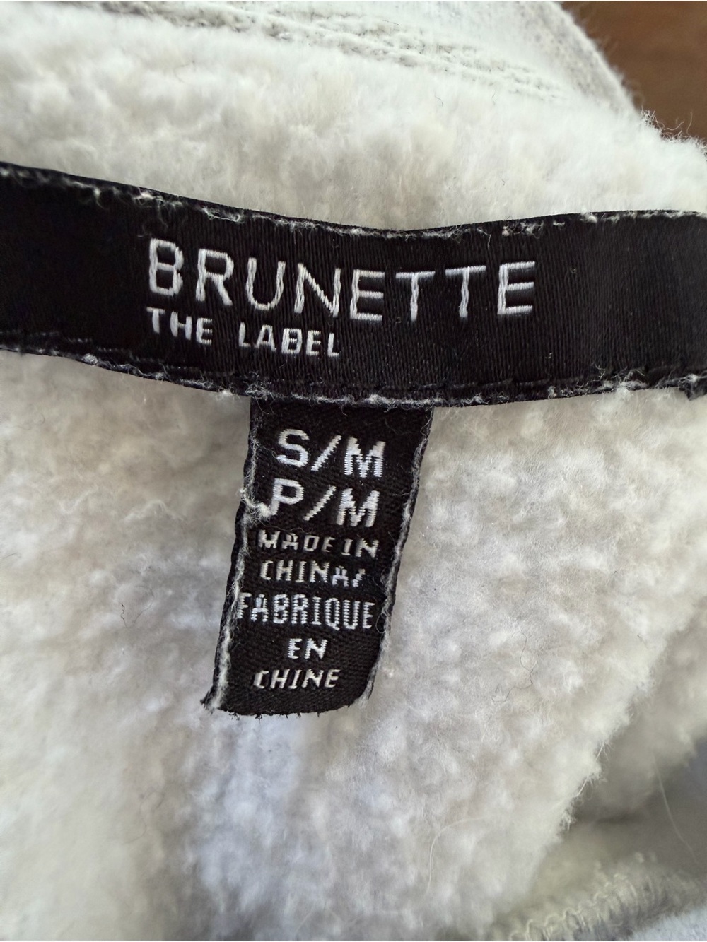 Brunette Label “BLONDE” Graphic Sweatshirt – Heather Grey | s/m - Picture 4 of 5